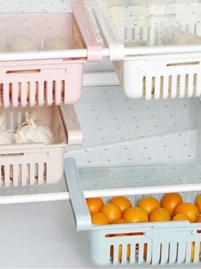 Refrigerator Storage Basket, Fresh-Keeping Expandable Egg Tray